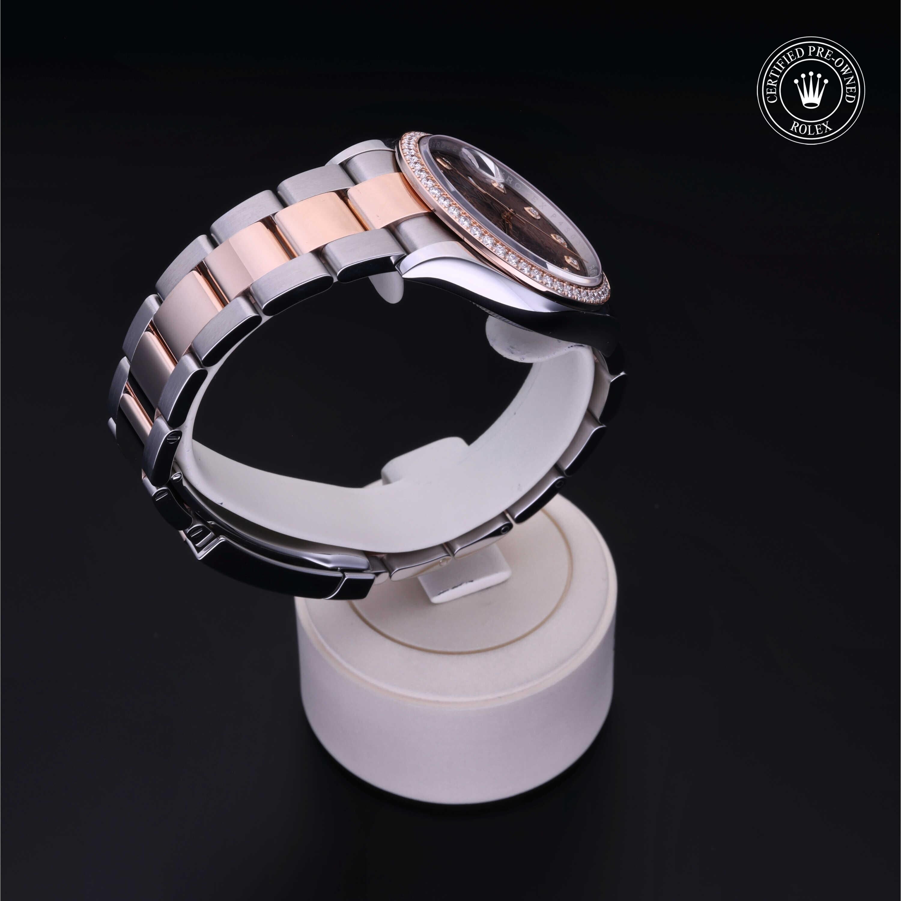 Rolex CPO Datejust M126281RBR front on white background