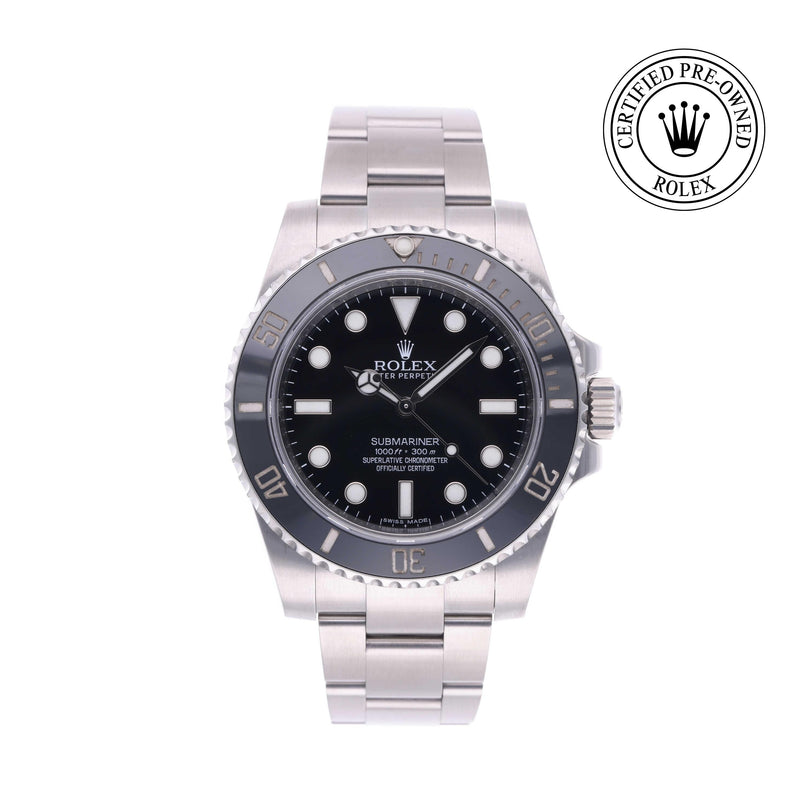 Rolex Certified Pre-owned Submariner M114060-0002 front on white background