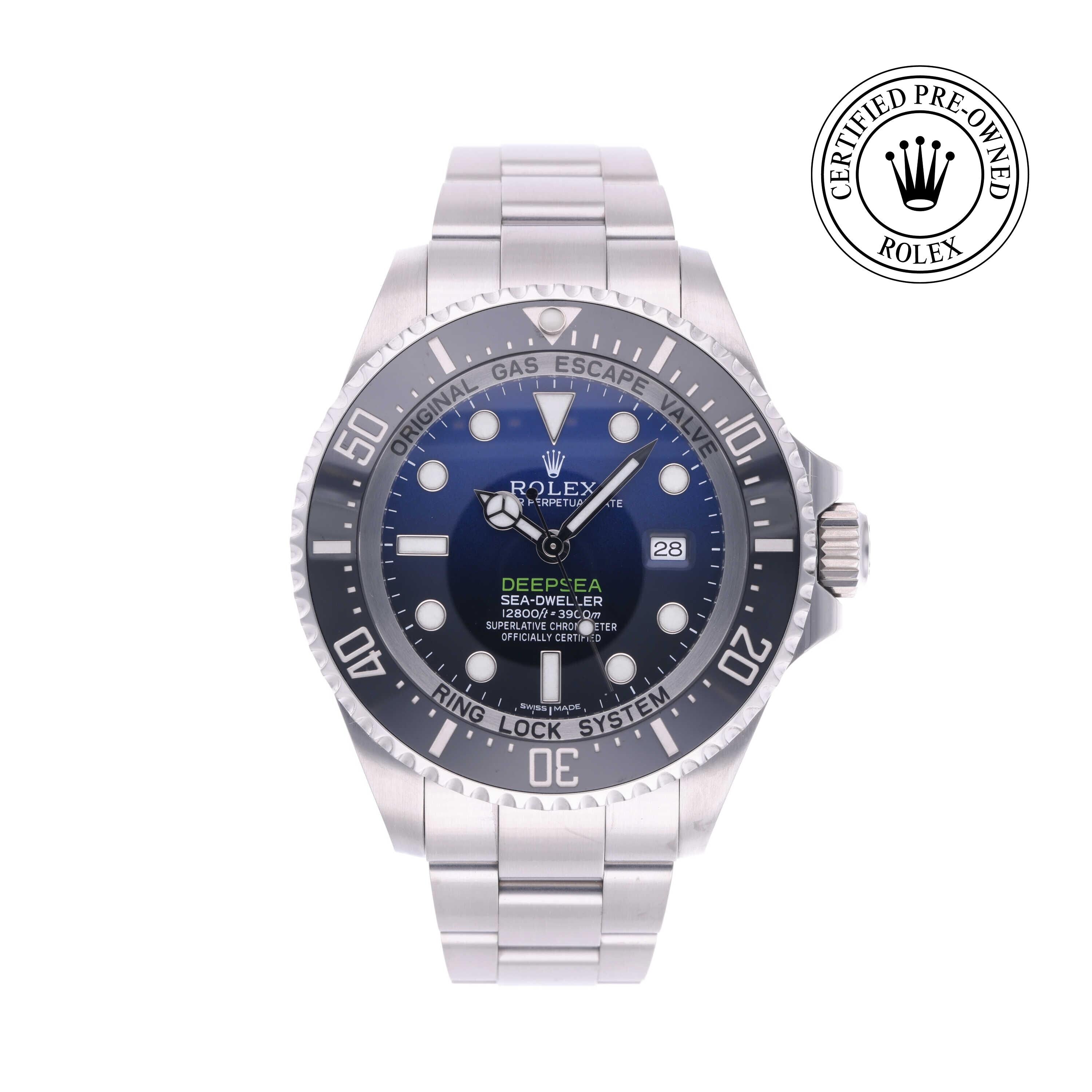 Rolex Certified Pre-owned Sea-Dweller M116660-0003 front on white background