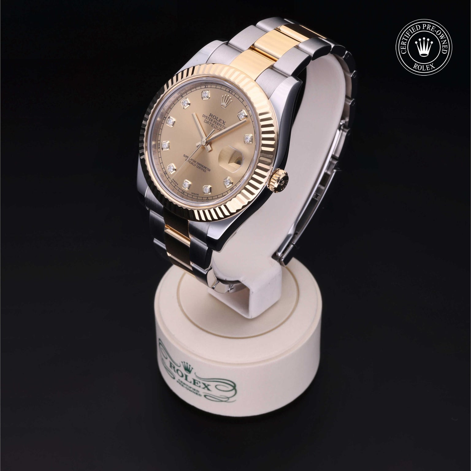 Rolex CPO Datejust M116333 front on white background