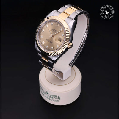 Rolex CPO Datejust M116333 front on white background