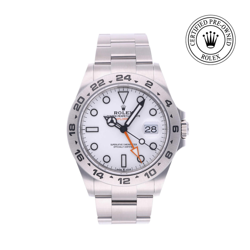 Rolex Certified Pre-owned Explorer M226570-0001 front on white background