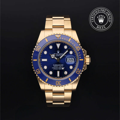 Rolex CPO Submariner M126618LB front on white background