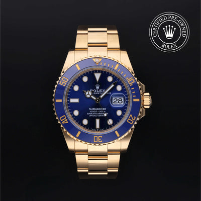 Rolex CPO Submariner M126618LB front on white background