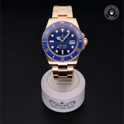 Rolex CPO Submariner M126618LB front on white background