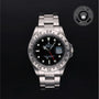 Rolex Certified Pre-owned Explorer M16570-0005 front on black background