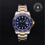 Rolex Certified Pre-owned Submariner M116613LB-0005 front on black background