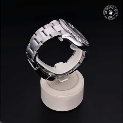 Rolex Certified Pre-owned Yacht-Master M116622-0002 front on black background