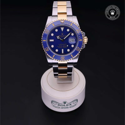 Rolex CPO Submariner M116613LB front on white background