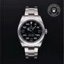 Rolex Certified Pre-owned Air-King M116900-0001 front on black background