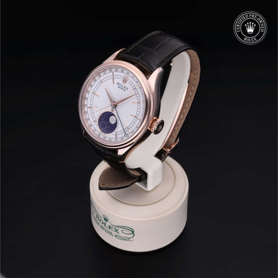 Rolex Certified Pre-owned Cellini M50535-0002 front on black background
