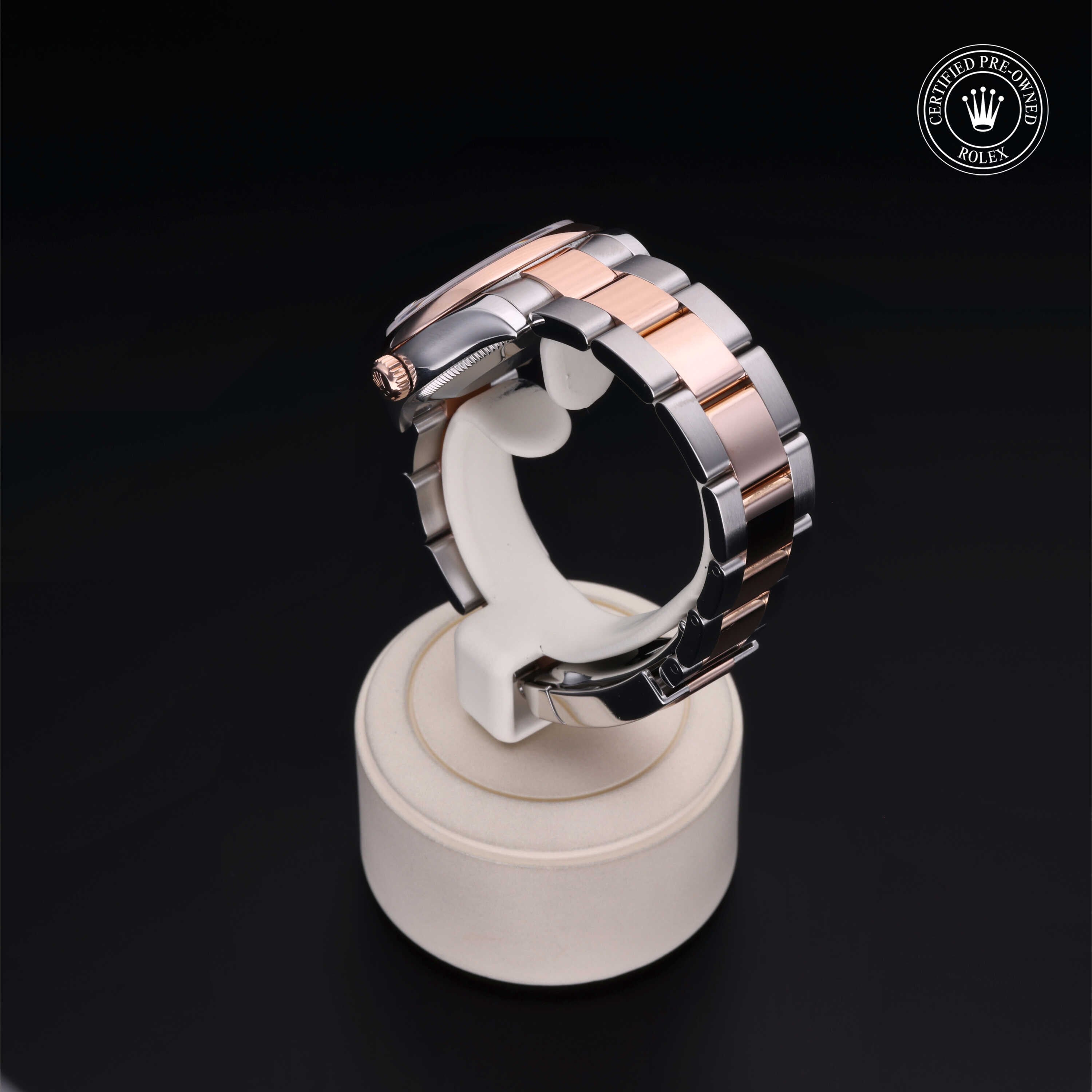 Rolex Certified Pre-owned Lady Datejust M178241-0074 front on black background