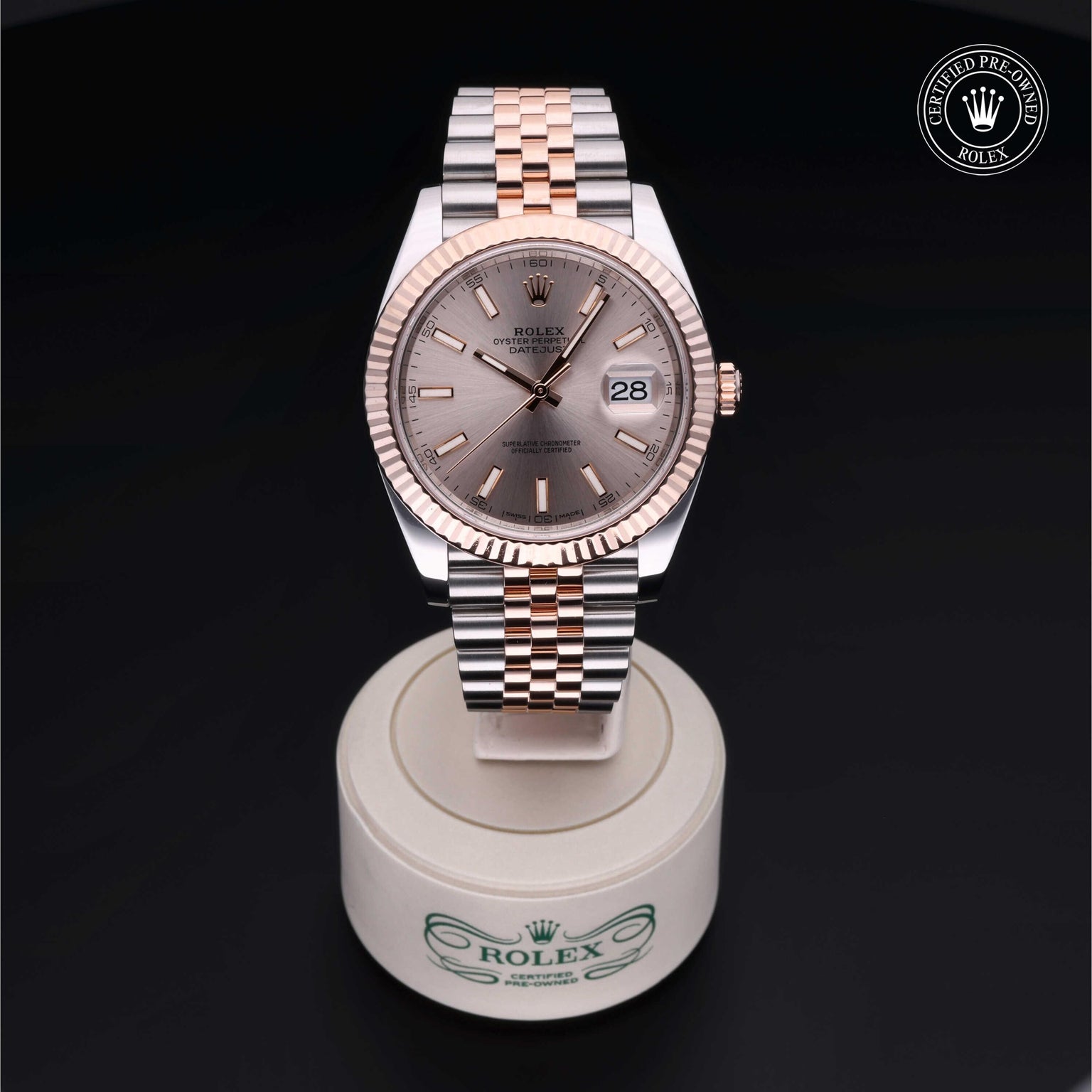 Rolex CPO Datejust M126331 front on white background