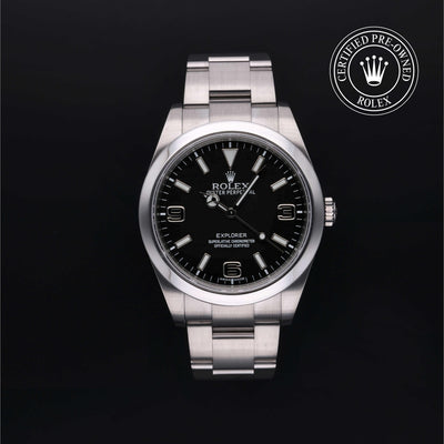 Rolex CPO Explorer M214270 front on white background