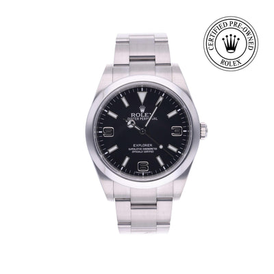 Rolex CPO Explorer M214270 front on white background