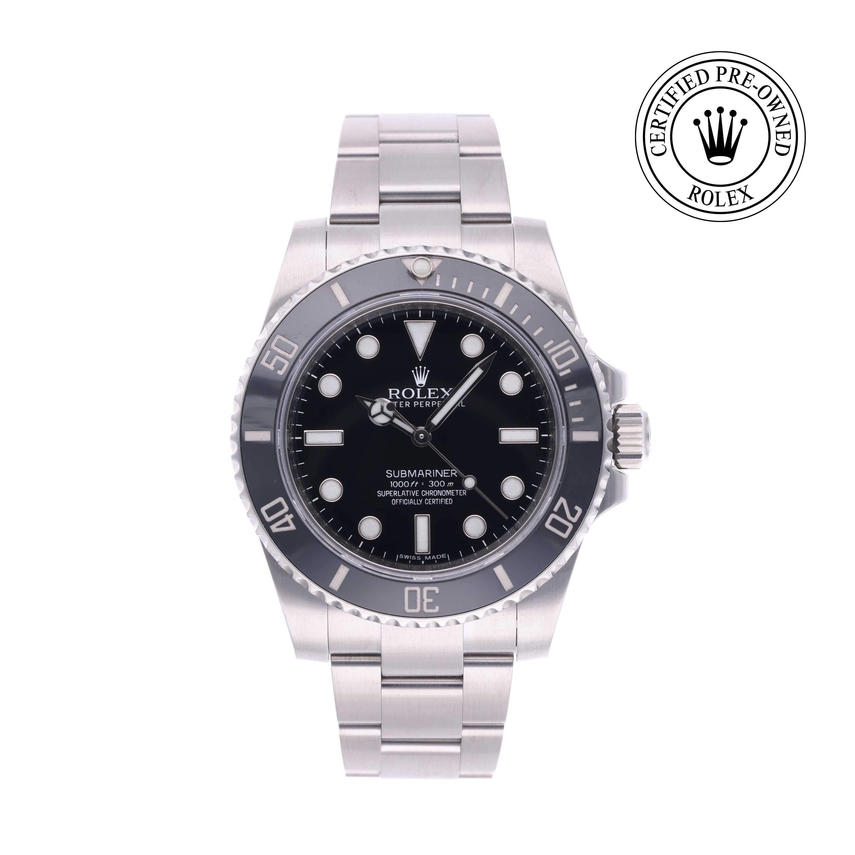 Rolex Certified Pre-owned Submariner M114060-0002 front on white background