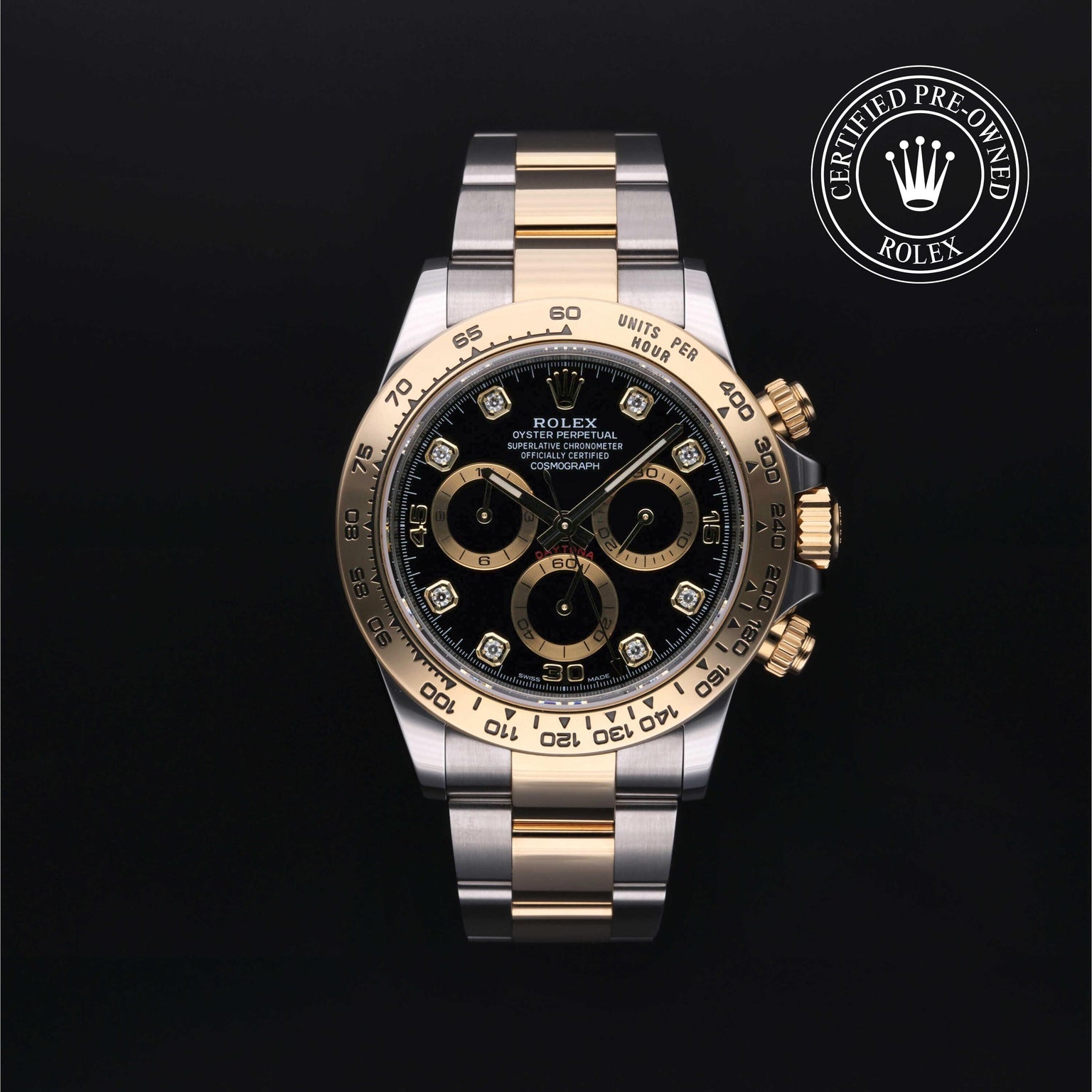Rolex CPO Daytona M116503 front on white background