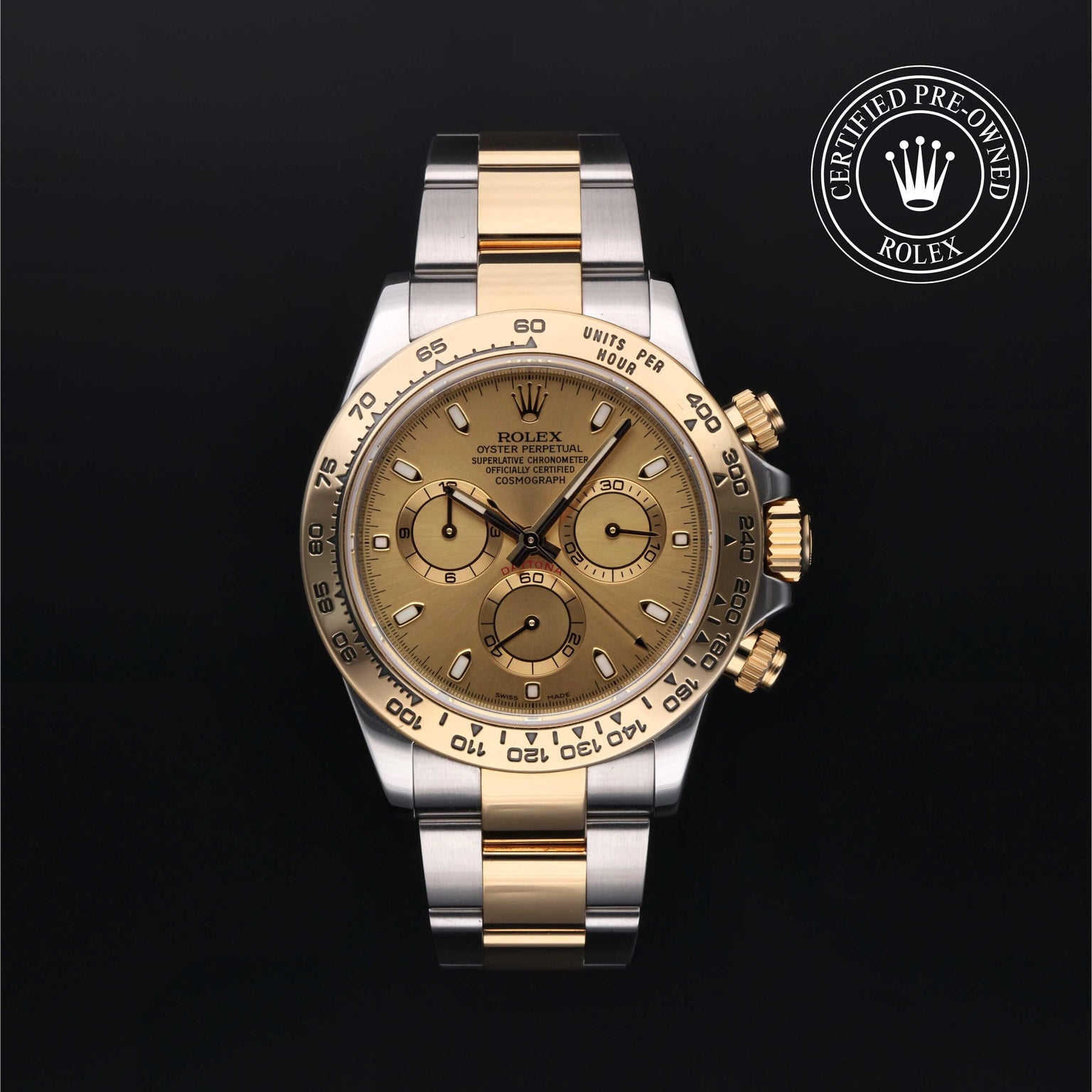 Rolex CPO Daytona M116503 front on white background
