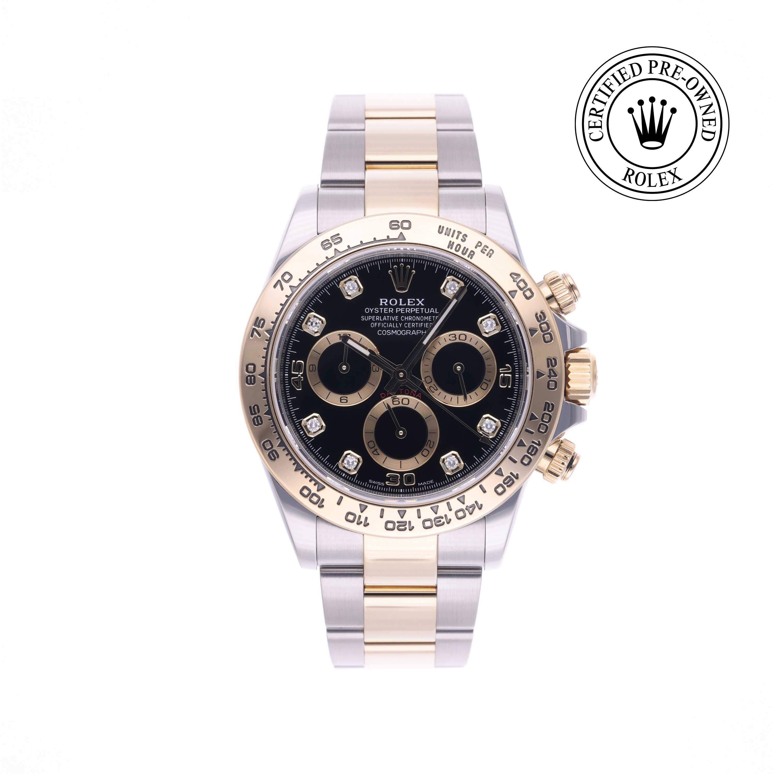 Rolex Certified Pre-owned Daytona M116503-0011 front on white background