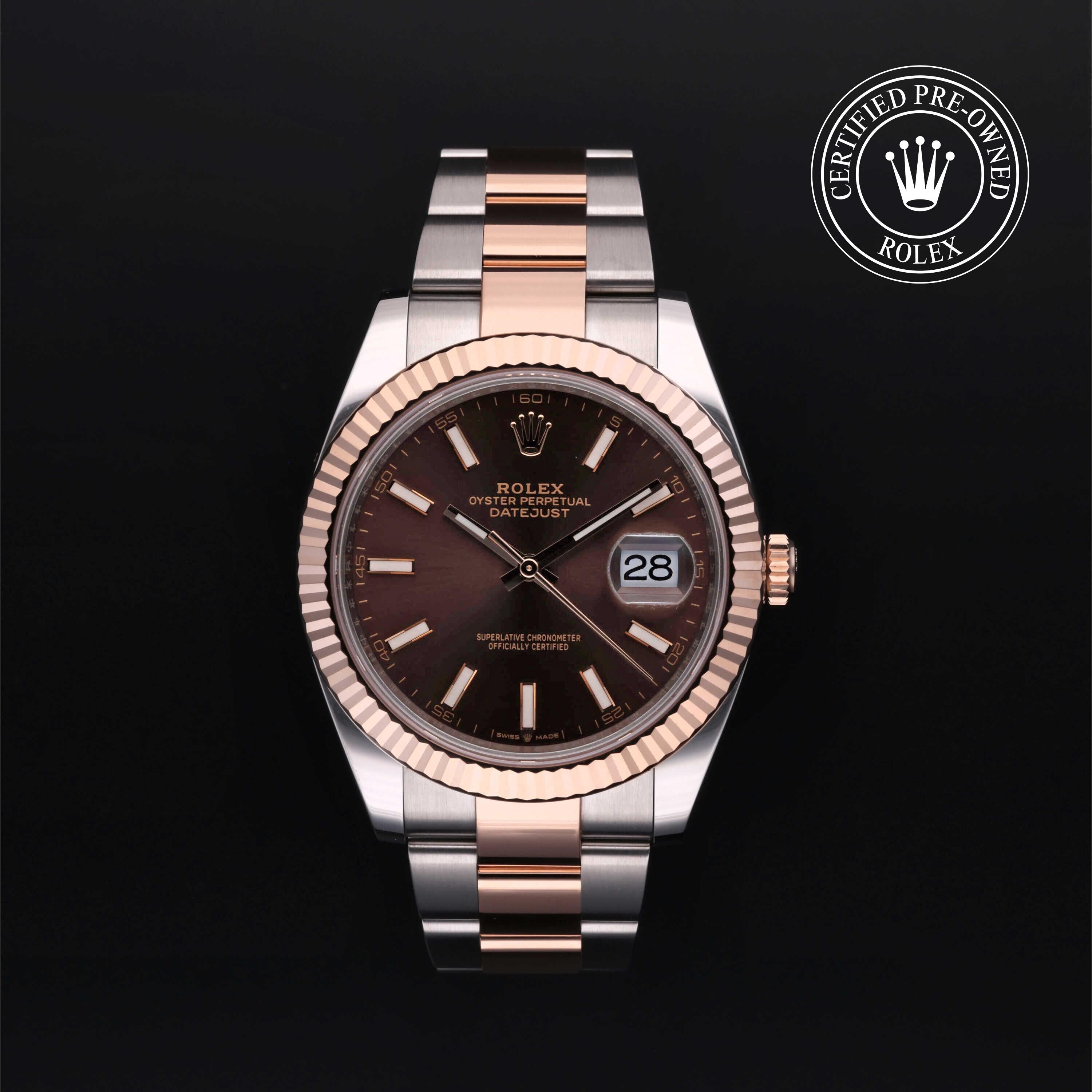Rolex Certified Pre-owned Datejust M126331-0001 front on black background