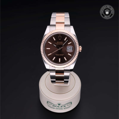 Rolex Certified Pre-owned Datejust M126331-0001 front on black background