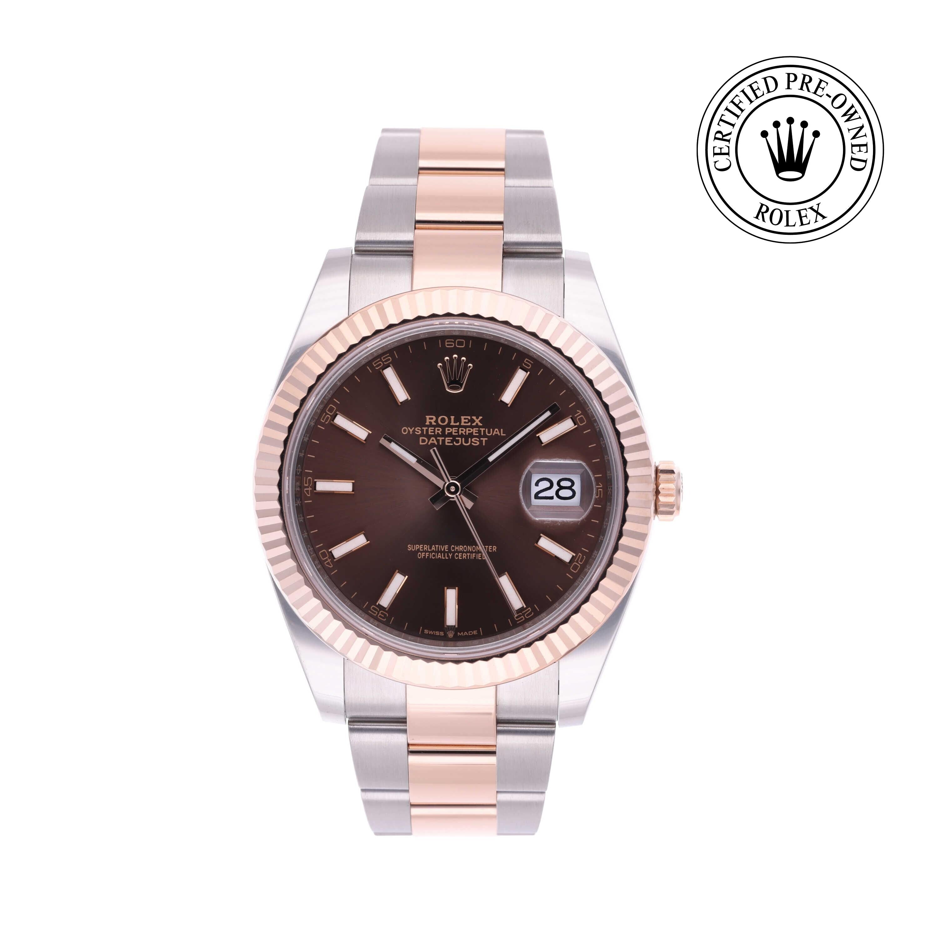 Rolex Certified Pre-owned Datejust M126331-0001 front on white background