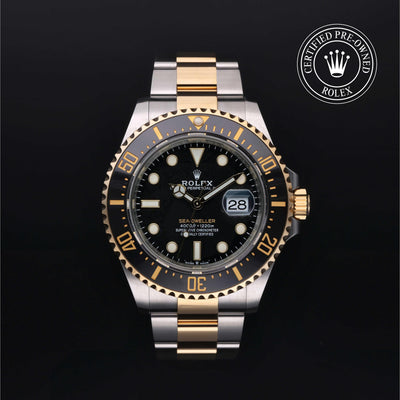 Rolex CPO Sea-Dweller M126603 front on white background