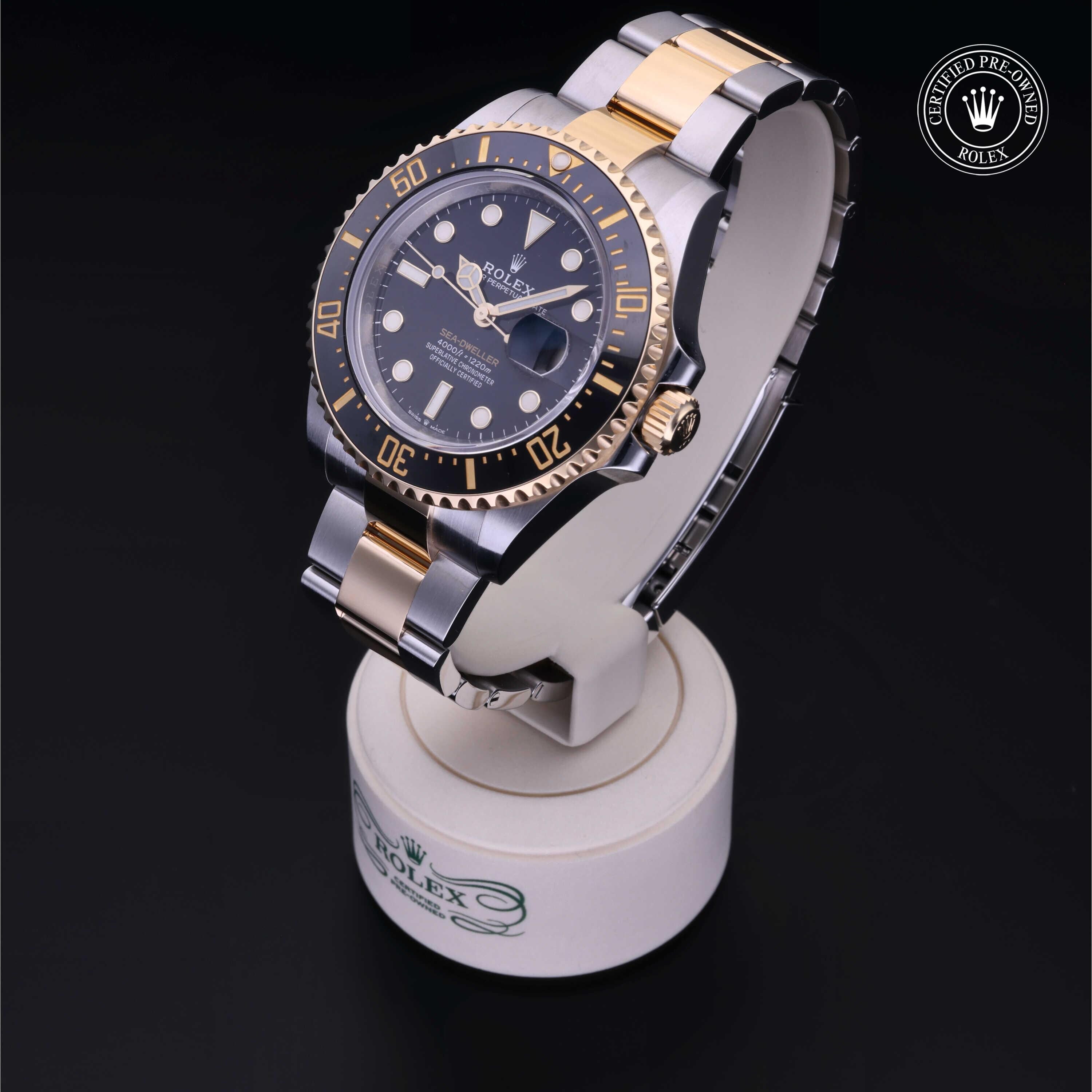 Rolex CPO Sea-Dweller M126603 front on white background