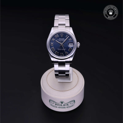 Rolex Certified Pre-owned Lady Datejust M278240-0017 front on black background