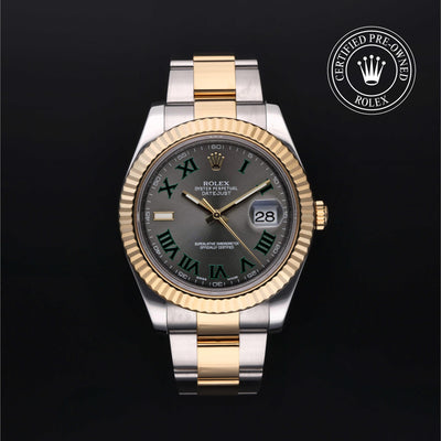 Rolex Certified Pre-owned Datejust M116333-0001 front on black background