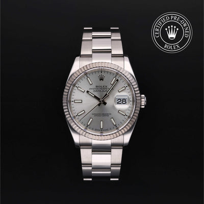 Rolex CPO Datejust M126234 front on white background