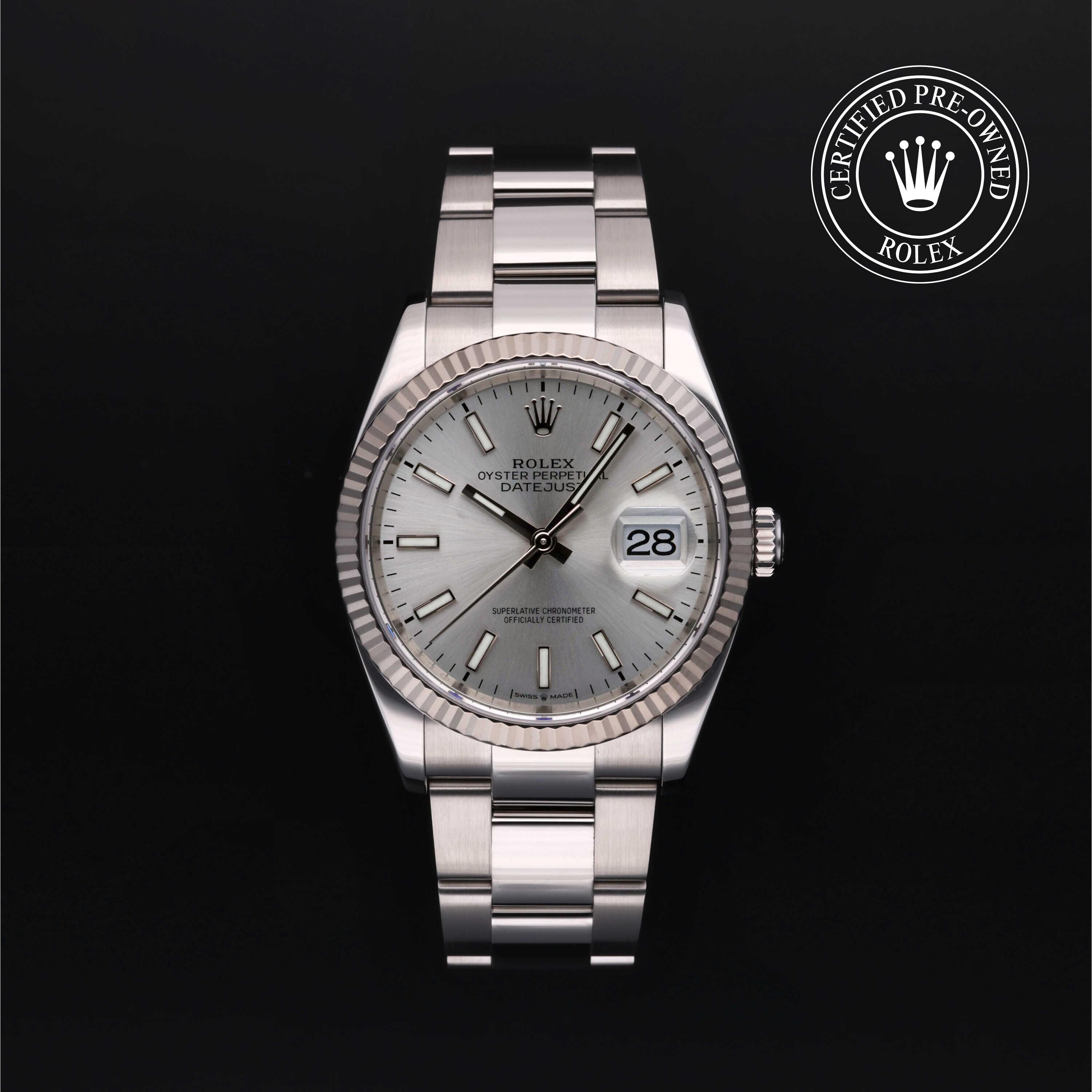 Rolex CPO Datejust M126234 front on white background