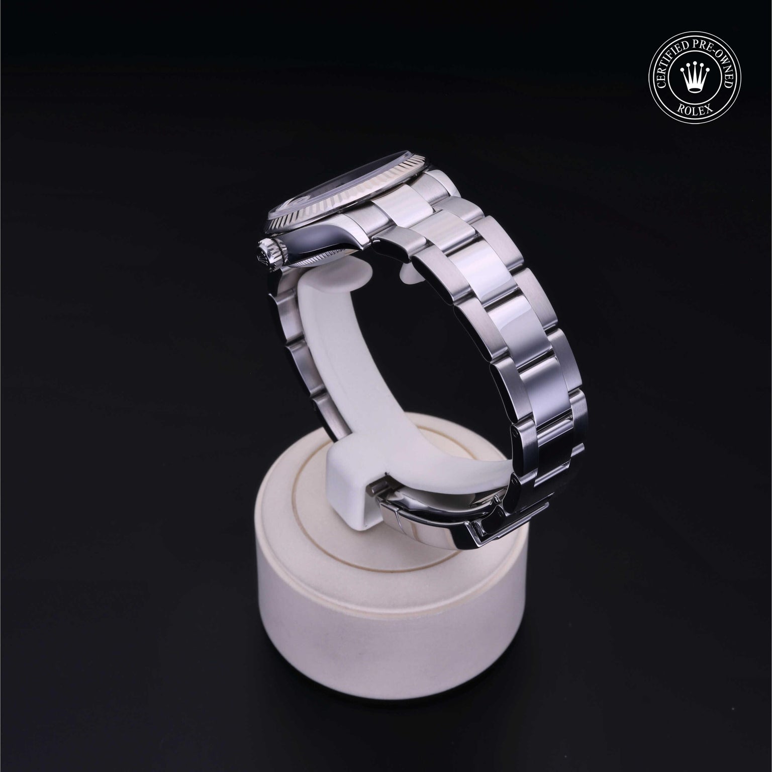 Rolex Certified Pre-owned Lady Datejust M278274-0025 front on black background