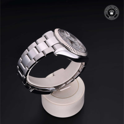 Rolex Certified Pre-owned Sky-Dweller M326934-0001 front on black background
