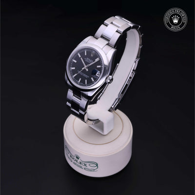 Rolex Certified Pre-owned Lady Datejust M178240-0025 front on black background