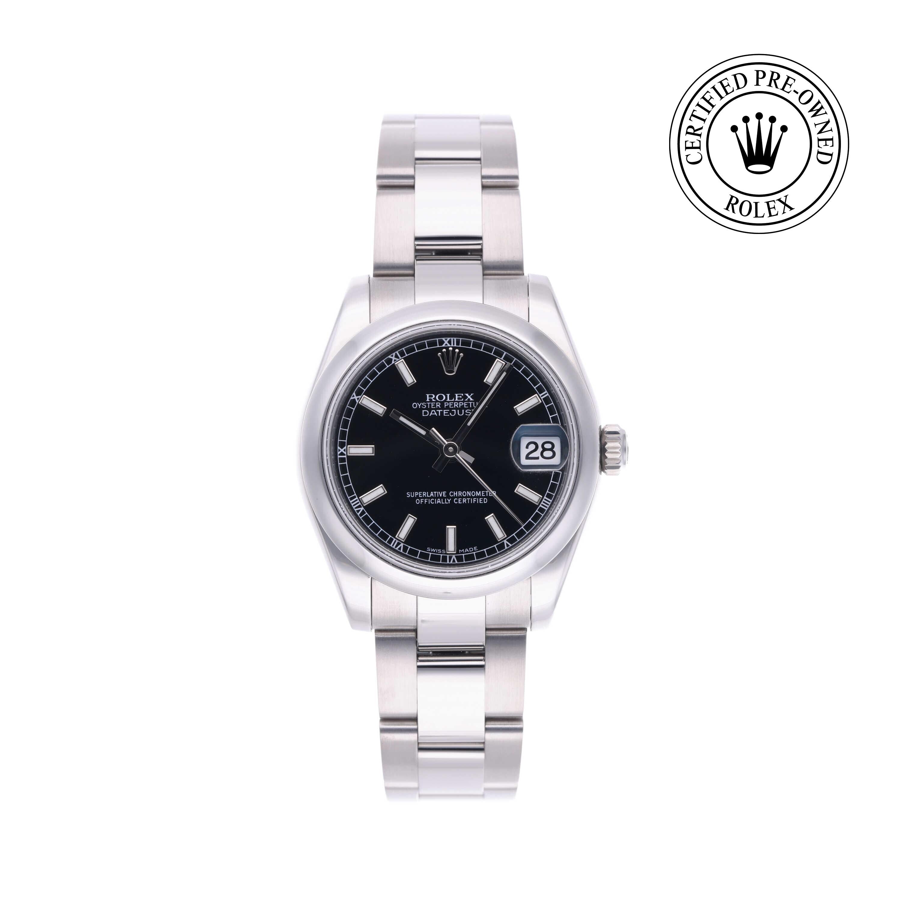 Rolex Certified Pre-owned Lady Datejust M178240-0025 front on white background
