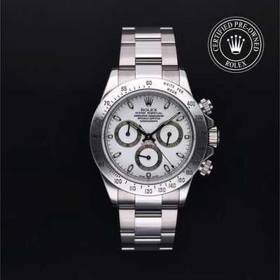 Rolex CPO Daytona M116520 front on white background