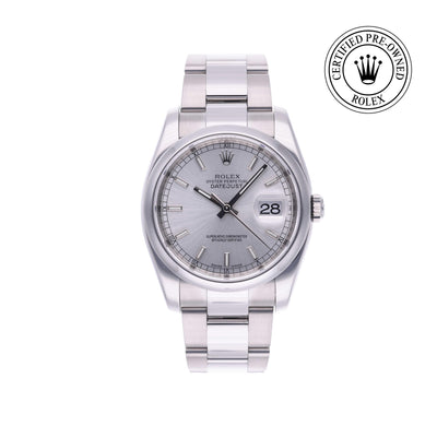 Rolex CPO Datejust M116200 front on white background