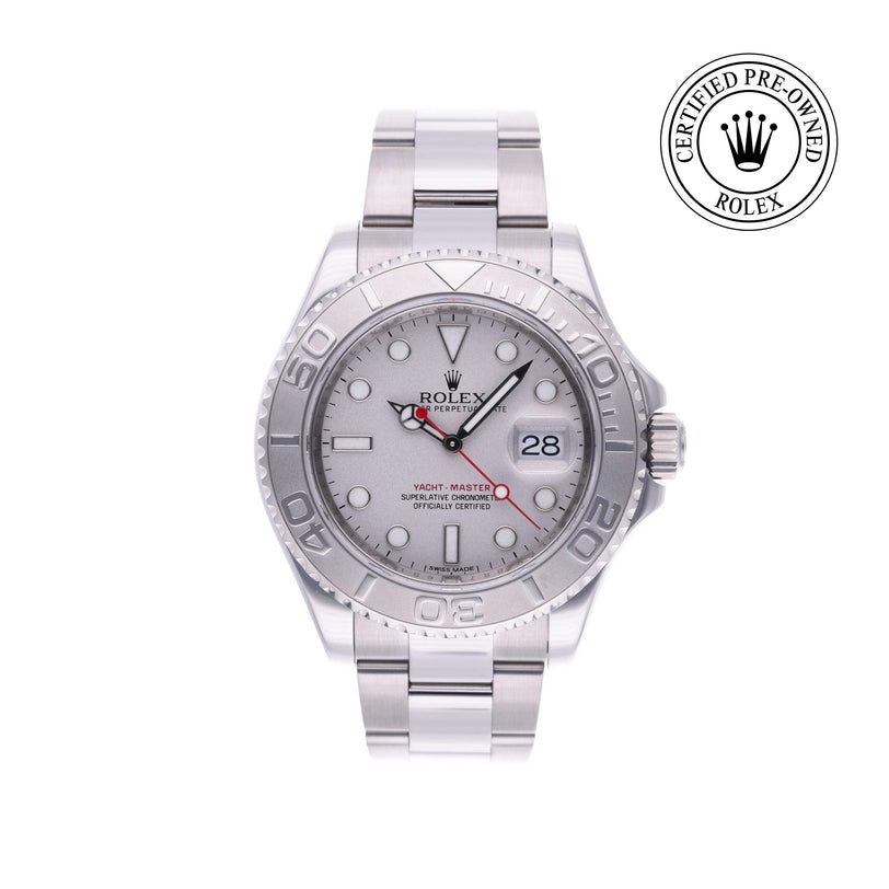 Rolex Certified Pre-owned Yacht-Master M116622-0002 front on white background