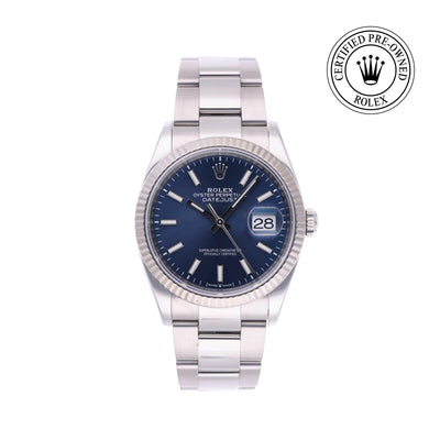 Rolex CPO Datejust M126234 front on white background