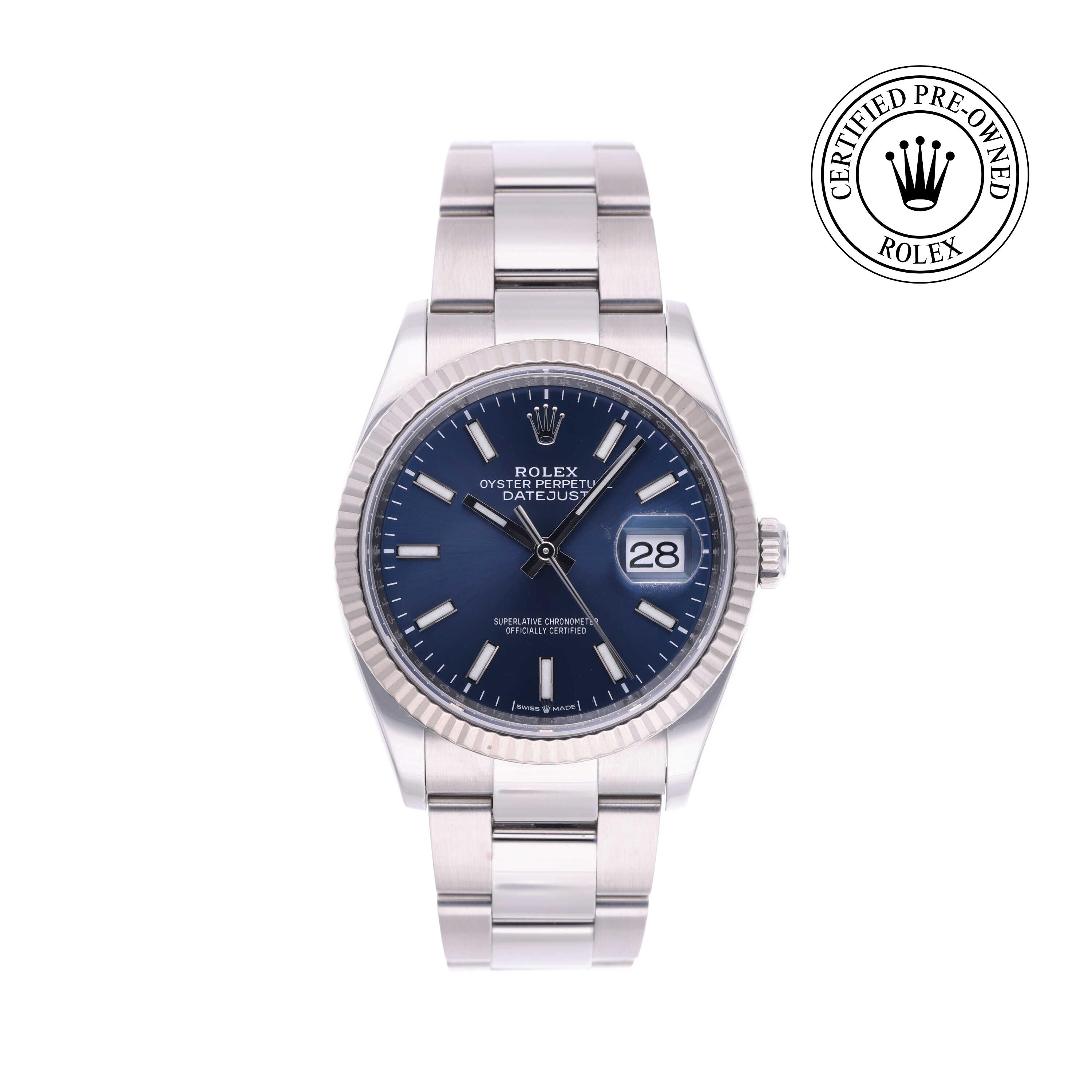 Rolex CPO Datejust M126234 front on white background