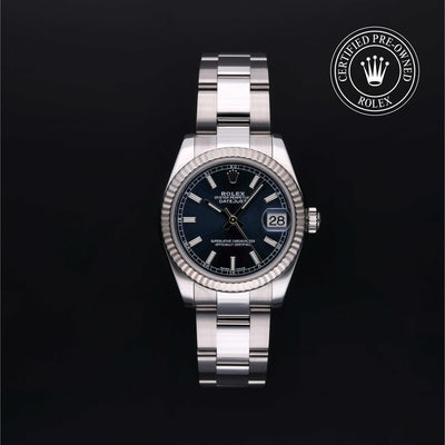 Rolex Certified Pre-owned Lady Datejust M178274-0038 front on black background