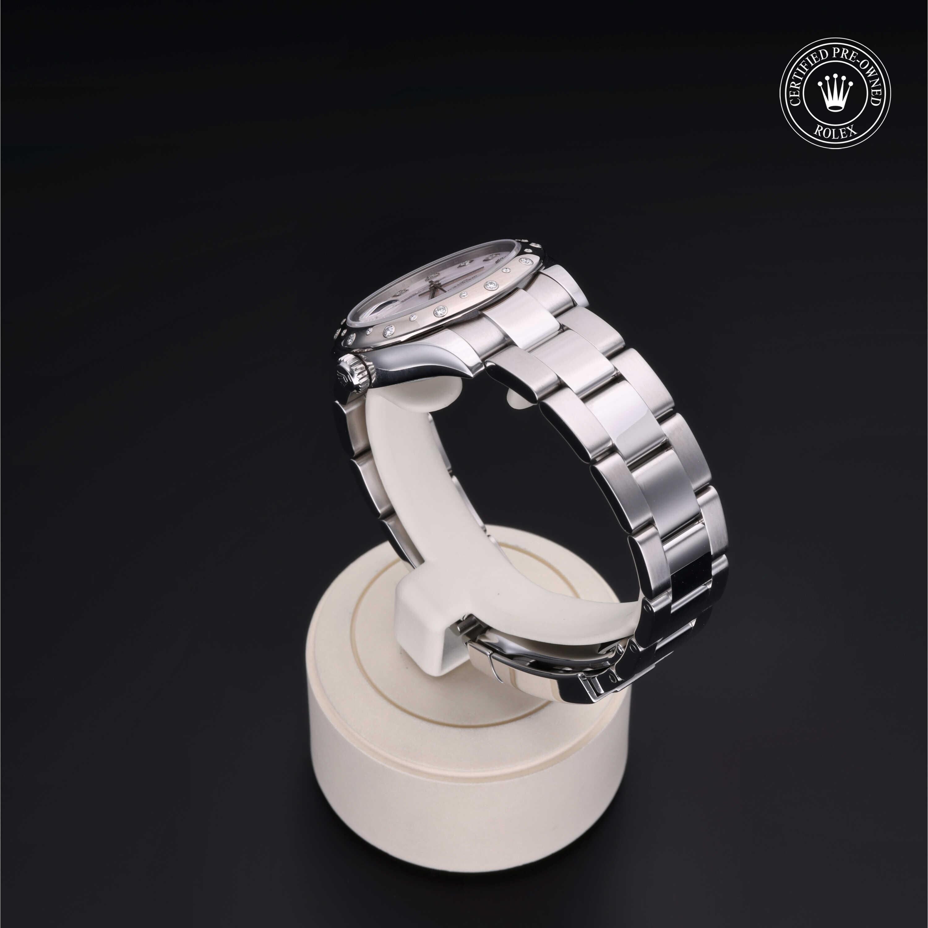 Rolex CPO Lady Datejust M178344 front on white background