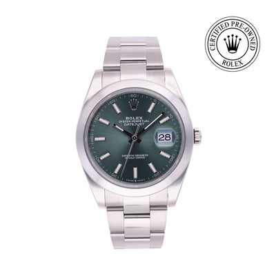 Rolex CPO Datejust M126300 front on white background