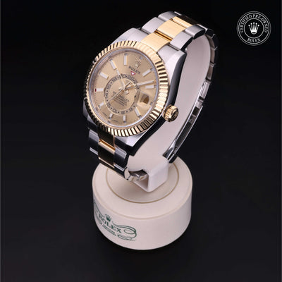 Rolex CPO Sky-Dweller M326933 front on white background