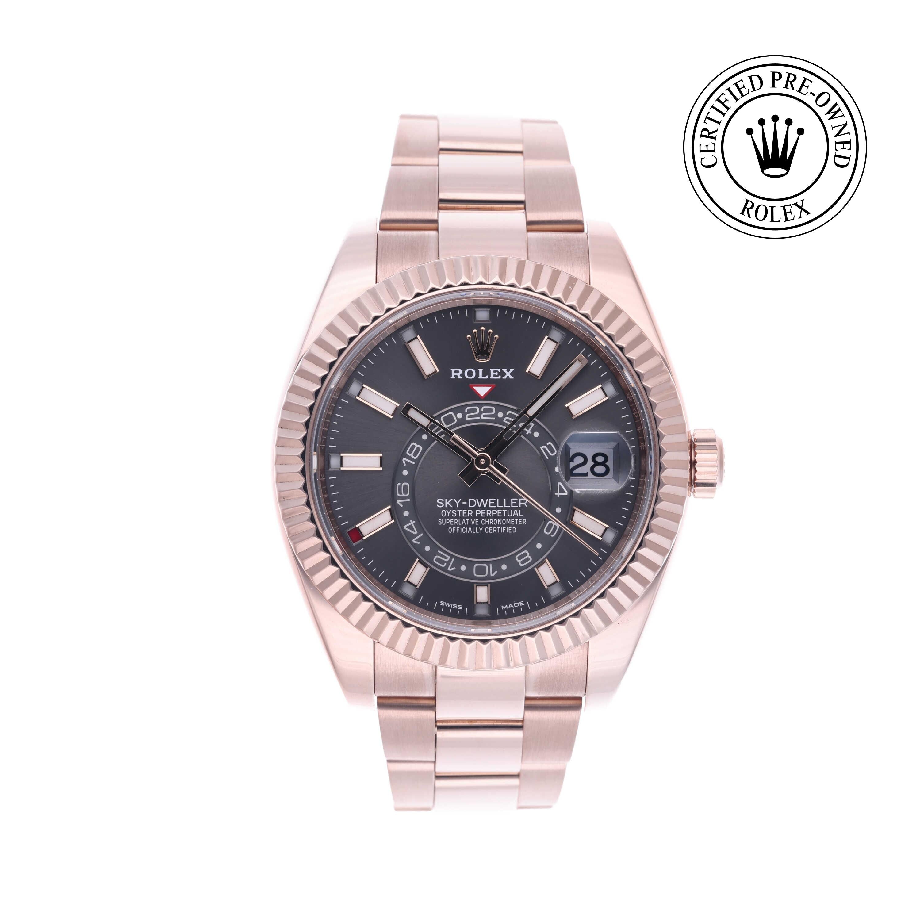 Rolex Certified Pre-owned Sky-Dweller M326935-0007 front on white background