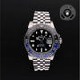 Rolex Certified Pre-owned GMT M126710BLNR-0002 front on black background