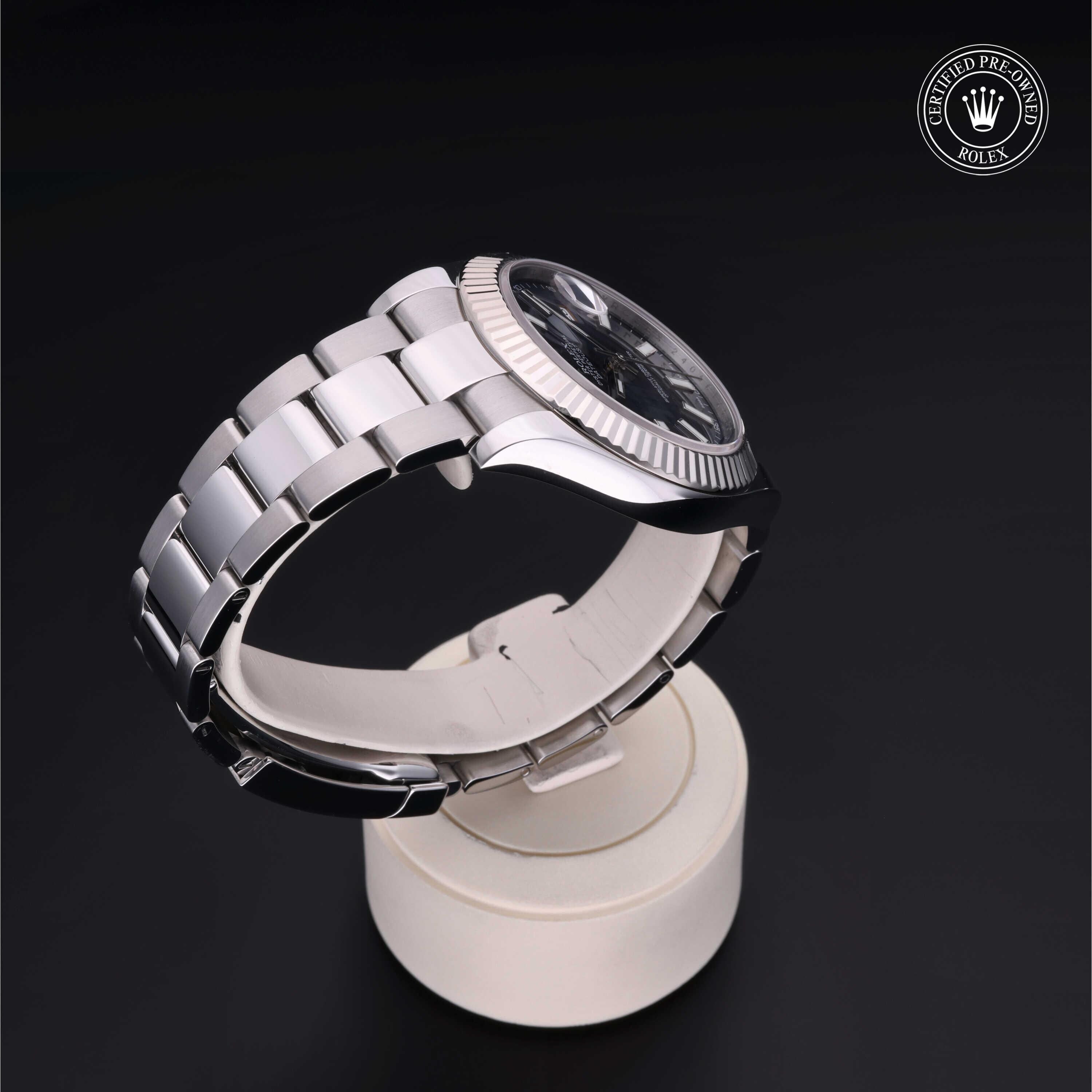 Rolex Certified Pre-owned Datejust M116334-0005 front on black background