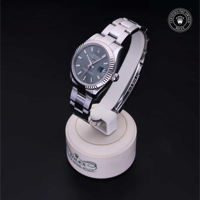 Rolex Certified Pre-owned Lady Datejust M278274-0017 front on black background
