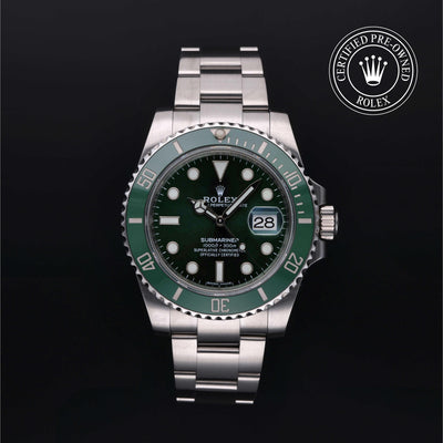 Rolex CPO Submariner M116610LV front on white background